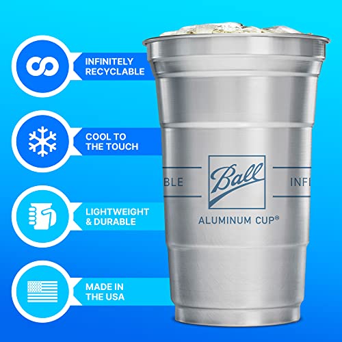 Ball Aluminum Cup Recyclable Party Cups, 9 Oz. Cup, 50 Cups Per Pack #TOP1