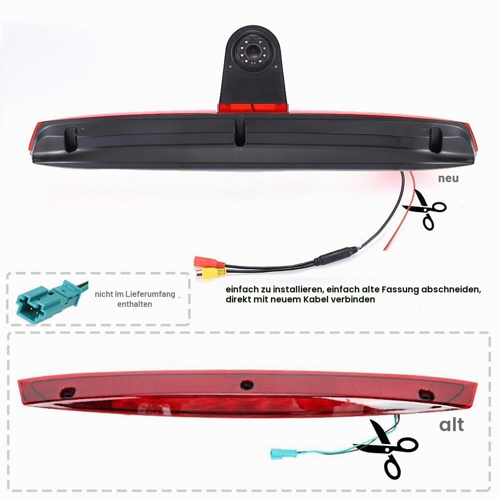 1280 * 720 AHD CVBS Brake Bremsleuchte Auto Kamera Third roof Bremslicht Rückfahrkamera Replacement for Mercedes Benz Vito W447 111 114 116 CDI Flügeltüren Cargo Van Kasten Tourer Bus 2014/10-2024/12