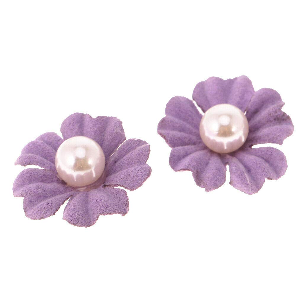 ELECTROPRIME 10pcs Fabric Flower Embellishments Trim for DIY Dr Applique Hair Bow #4