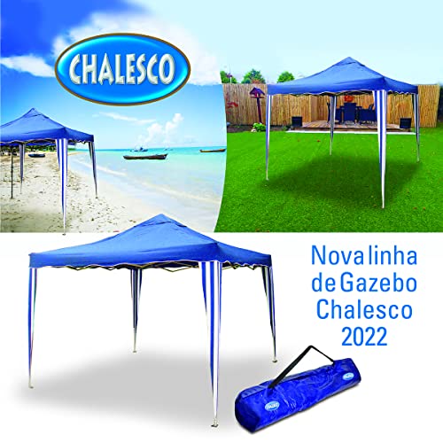 Tenda Gazebo Barraca Articulada Chalesco 3x3: Proteção UV e Conforto para Praia, Campo e Camping