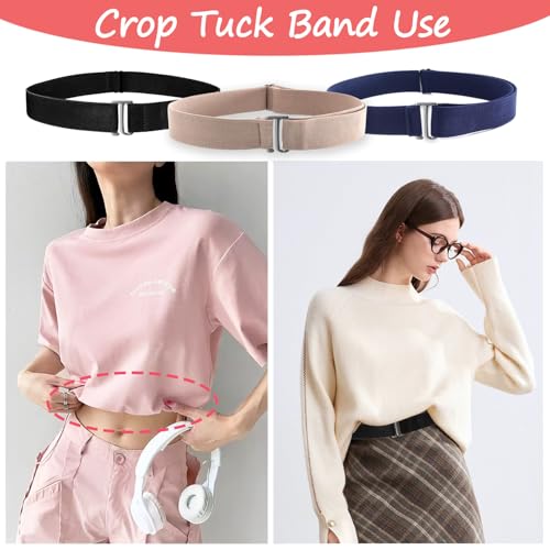 3 Pack No Show Elastic Stretch Belts for Women and Men, Invisible Strap Belt with Flat Buckle for Jeans Pants Dresses Adjustable4