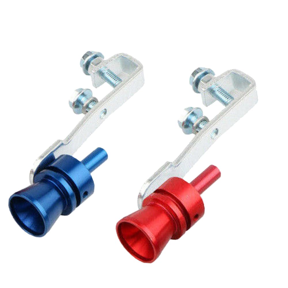 Due Confezioni Produttore Di Per Auto Rumore Di Fischietto Fischio Turbo Modificato Per Auto Simulatore, Fischietto A Turbina(rosso-blu