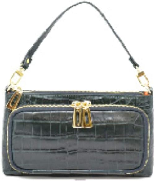 Amazon クロコダイル ミニ バッグ 財布 4way レディース 本革 ワニ革 鰐 マット加工 小さい 鞄 かばん 金運 風水 運気 グリーン ギフト 財布