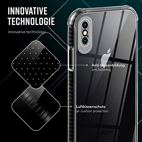 Coque iPhone XS silicone transparent antichoc coque Apple iPhone X fine noire - 6