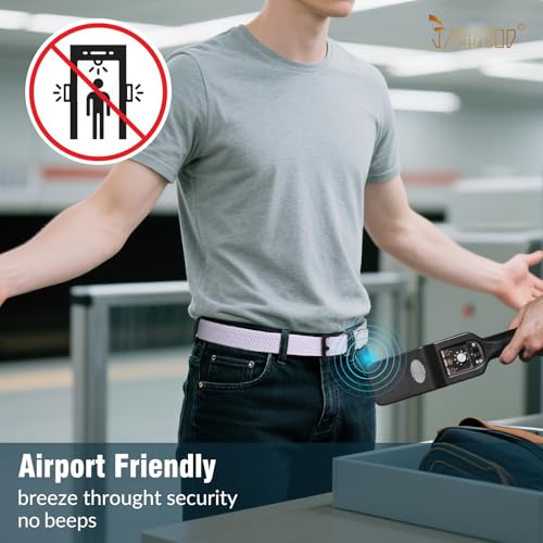 Image of JASGOOD Elastic Braided Belt Men Stretch Golf Woven Casual Jeans Pants Canvas Fabric Tsa Approved Metal Free Belt