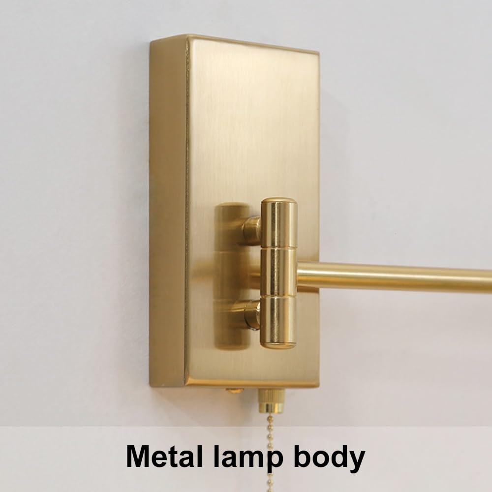 Kinkiet Ścienny Vintage 1-Light, Biała Ceramika, Złoty