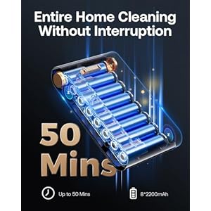 Cordless Vacuum Cleaner, 45Kpa 50 Mins Runtime Self-Standing Stick Vacuum Cleaners for Home, Powerful Suction, Lightweight, LED Touch Screen 8 in 1 Vacuum for Pet Hair, Carpet, Hardwood Floor, Black Cordless Vacuum Cleaner 45Kpa 50 Mins Runtime Self Standing Stick Vacuum Cleaners for Home Powerful Suction Lightweight LED Touch Screen 8 in 1 Vacuum for Pet Hair Carpet Hardwood Floor Black