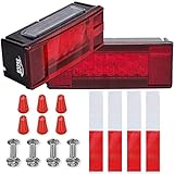 SUZCO 12V LED Rectangular Boat Trailer Lights Kit/Set, Tail License Stop Turn Running Signal Lights for Boat Trailer Truck RV Camper Snowmobile, Submersible Waterproof Over 80 inches DOT Compliant