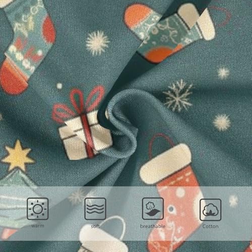 Christmas Stockings Pattern Breathable Girls' Panties Comfort Color for Kids in Sizes 2T,3T, 4T, 5T, 6Y and 8Y3