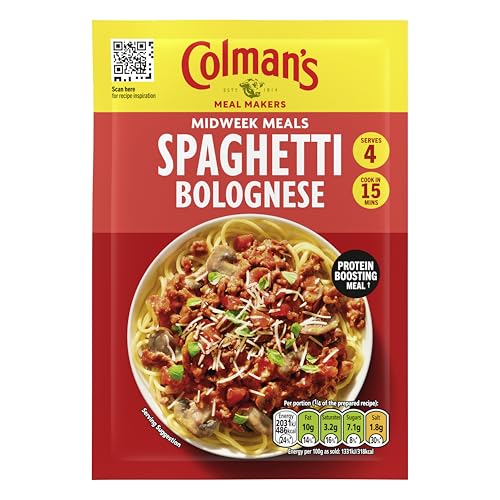 Colmans Midweek Meals Spaghetti Bolognese Meal Maker quick to prepare sauce mix for a protein-boosting meal 44 g