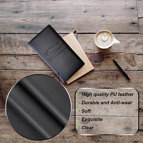 Image of Premium Faux Leather Car Registration and Insurance Faux Holder ,Black Registration Insurance Card Holder ,Glove Box Organizer Makes Your Documents In Order.