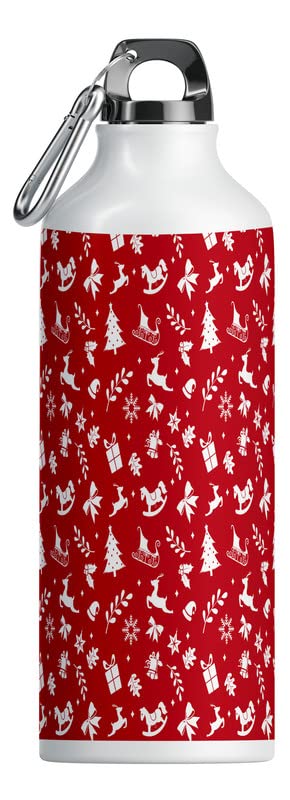 TrendoPrint Merry Christmas Sipper Water Bottle 600ml (Set of 1) Christmas Gift for Kids, Girls, Boys and Loving Ones (MC-23)