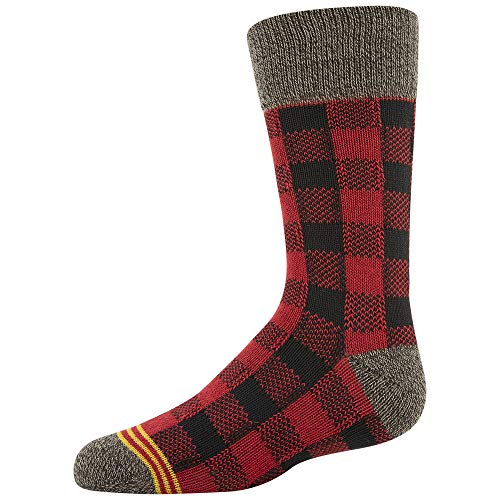 GOLDTOE Boys' Camp Buffalo Check Crew Socks3