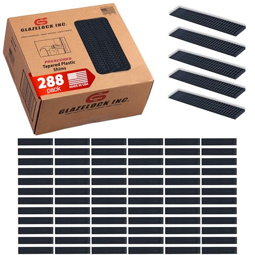 Prescored Plastic Shims for Leveling (288 Pack) 7-3/8" Length