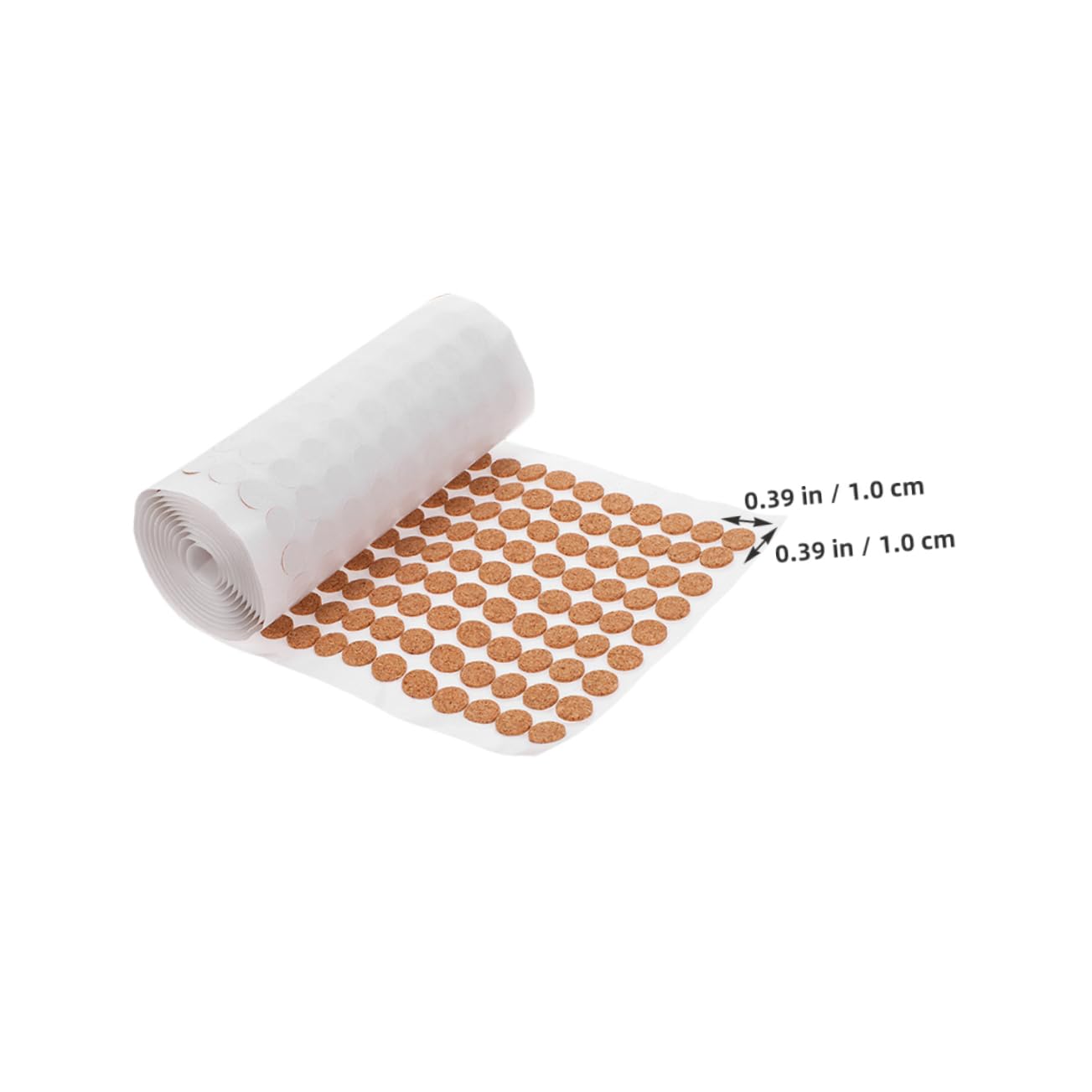 TOPPERFUN Self-Adhesive Cork Bumpers for Cabinet Doors Cushion Pads Protect Against Scratches Noise Versatile Use Home Office School Roll Thickness