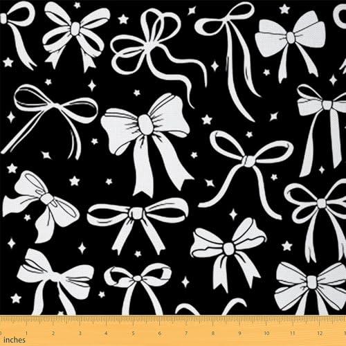 Tissu au mètre imprimé nœuds pour coudre une décoration de chambre de princesse