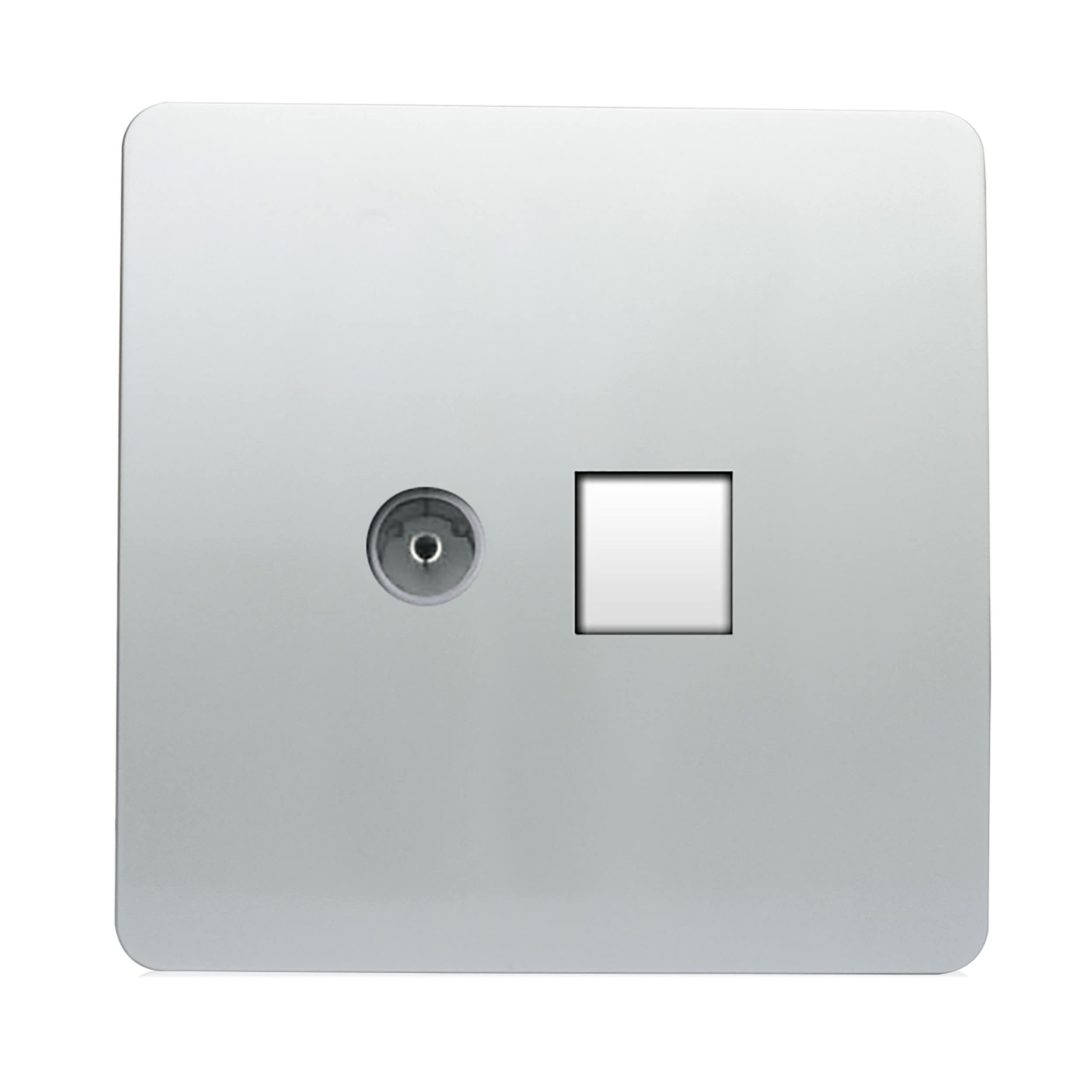 Prise TV et ethernet encastrable salon Trendi couleur argent moderne - 5