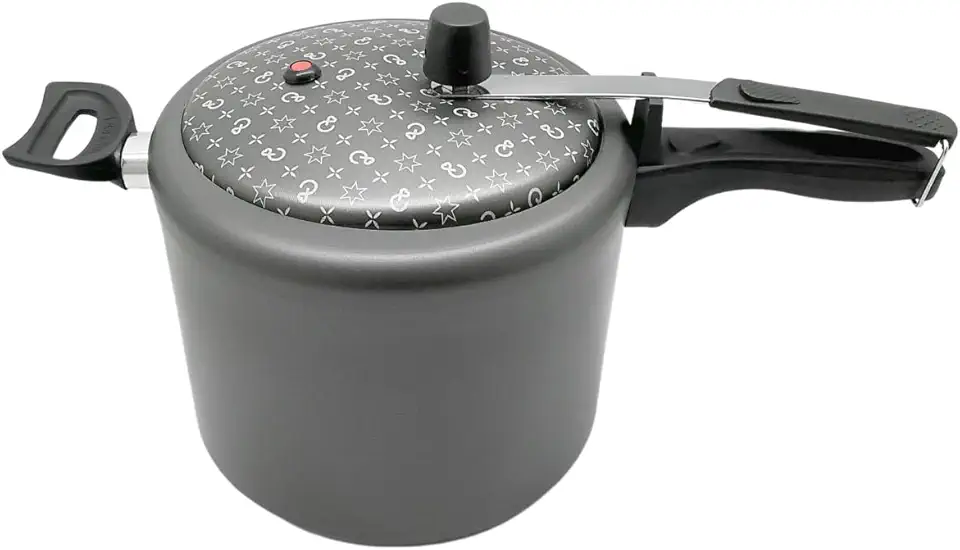 Panela de Pressão Grande 7L – Antiaderente Cinza Grafite, Ideal para Feijão, Sopas e Receitas do Dia a Dia