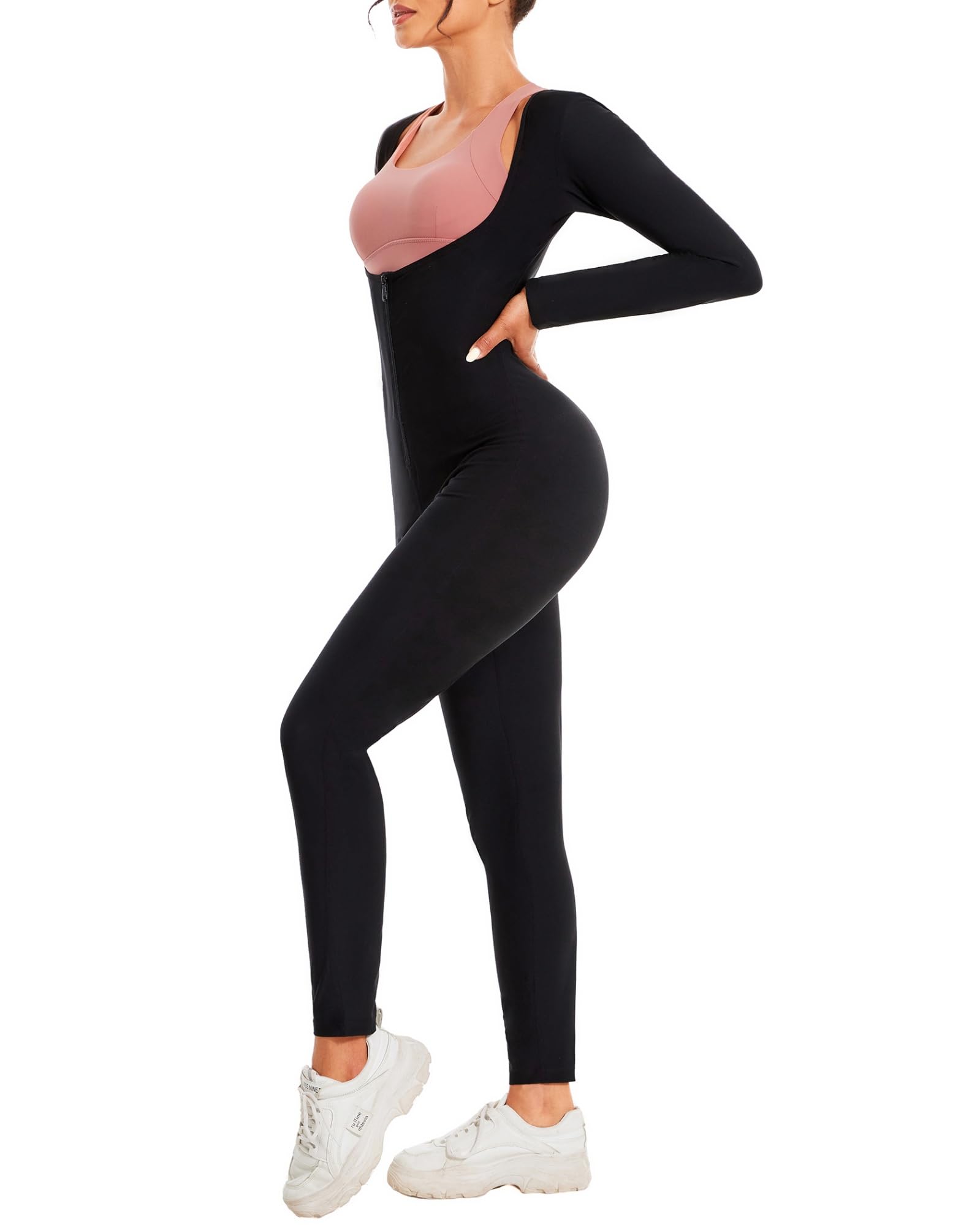 Tuta da sauna donna maniche lunghe dimagrante modellante allenamento