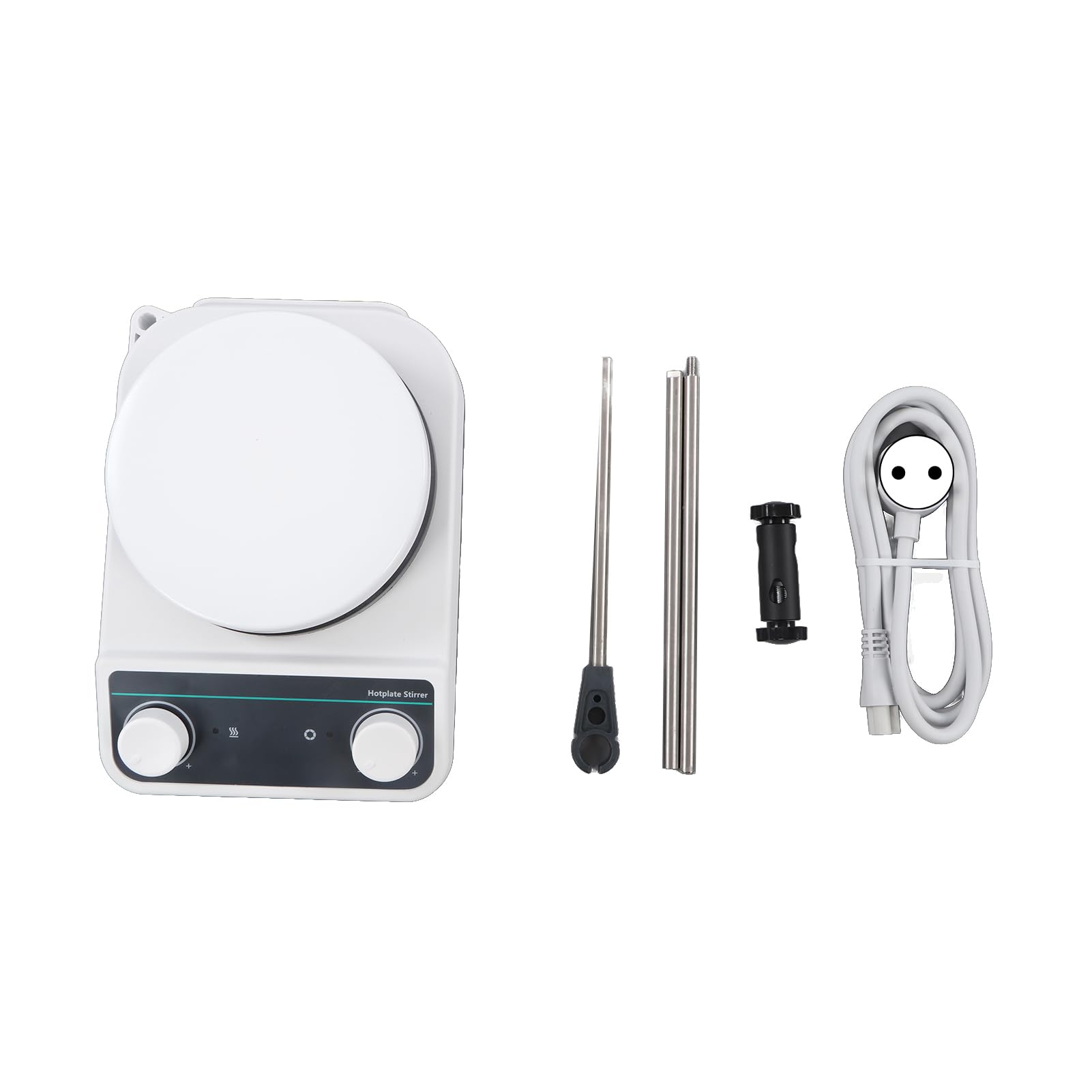 Mini-Rührplatten-Magnetrührer, Magnetischer Heizplattenmischer, Laborrührer, 2 L, 120 W, 200–1500 U/min, Magnetischer Heizplattenmischer (EU-Stecker)