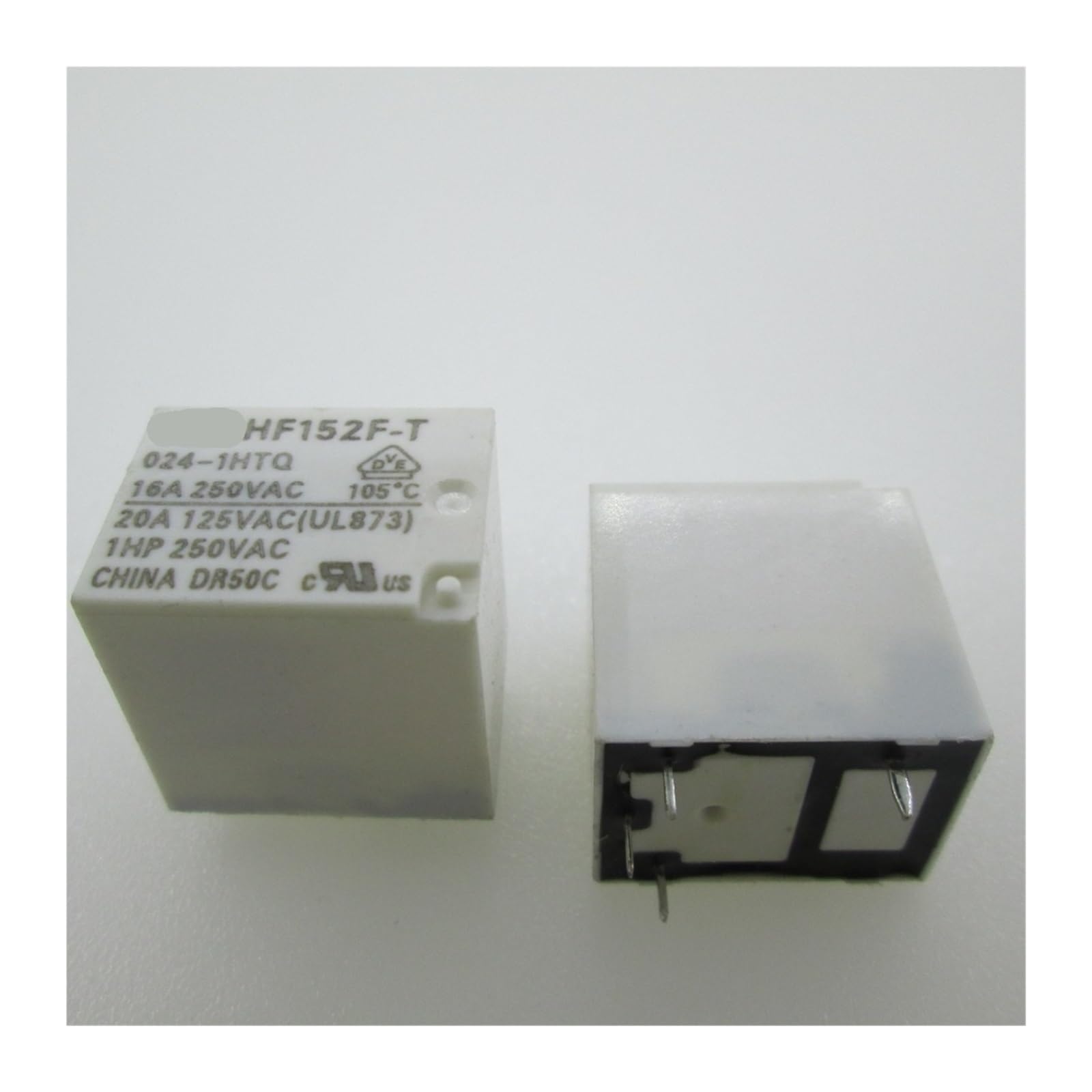 Przekaźnik HF152F-T-024-1HTQ HF152F-T 024-1HTQ HF152FT-024-1HTQ HF152FT 0241HTQ HF152FT-0241HTQ 24VDC DC24V 24V 16A 250VAC 5-biegunowy