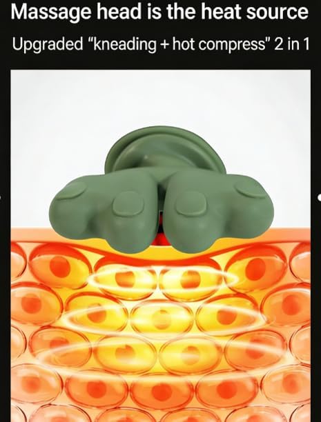 Miniatura 8 de Masajeador de cuello con calor para aliviar el dolor de tejido profundo, masajeador inalámbrico de cuello y hombros con calor y dedos Bionic Hand