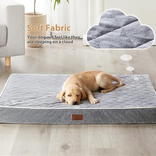 Image of WNPETHOME Velvet, Orthopedic Dog Bed - Large, Giant Size, Removable Washable Cover & Anti-Slip Bottom, Egg Crate Foam Mat, Xxxl