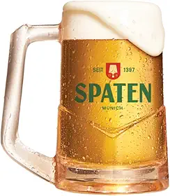 Ruvolo Caneca Spaten, Caneca de Cerveja, Caneca de Vidro para Chopp 400ml