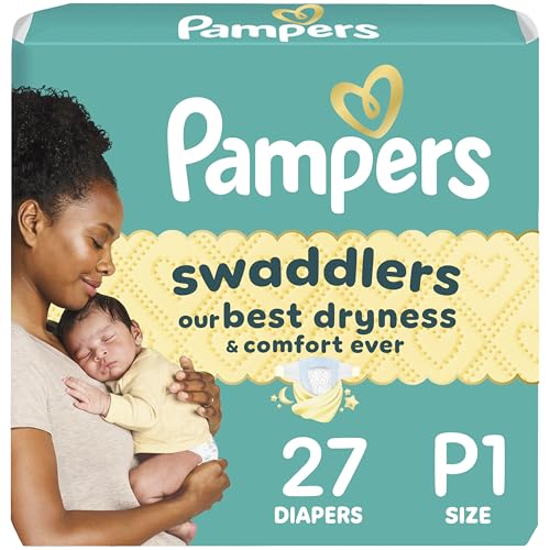 Image of Pampers Baby Diapers - Swaddlers - Size P1, 27 Count, Ultra Absorbent Disposable Preemie Diaper