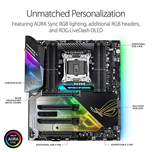 Image of ASUS ROG RAMPAGE VI EXTREME LGA2066 DDR4 M.2 U.2 X299 EATX Motherboard with onboard 802.11AD WiGig Wi-Fi USB 3.1