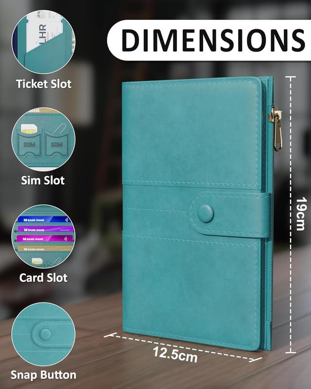 Image of FEDUS Premium Passport Holder for Men, Passport Holder for Women Passport Cover Case Wallet with Card Holder, RFID Protected Travel Accessories Organiser, Brown, Faux Leather