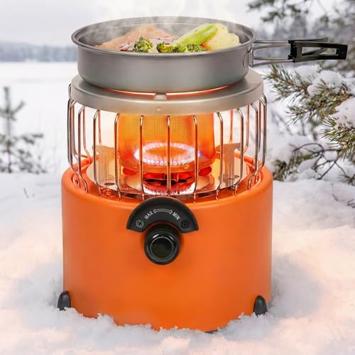 Pasamic 2-in-1 Portable Propane Heater & Camping Stove, 9000 BTU Outdoor Portable Heater without...