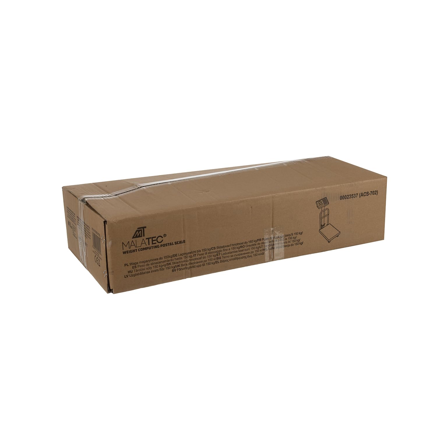 Cyfrowa waga platformowa, składana, 150 kg/50 g, wyświetlacz LED, regulowana, zasilanie bateryjne/sieciowe, funkcja tarowania, waga przemysłowa 23537