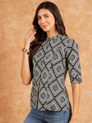 Image of Modeve Women Cotton Top for Summer