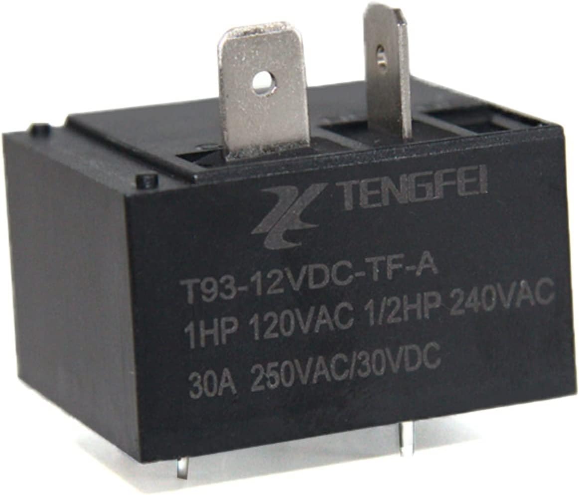 10pcs T93 DC12V 30A 4 Terminal SPST NO Miniature Power Coil Electromagnetic Relay