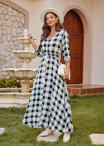 Image of Casual Summer Dresses for Women 2026 Maxi Dress Flowy Bohemian Beach Party