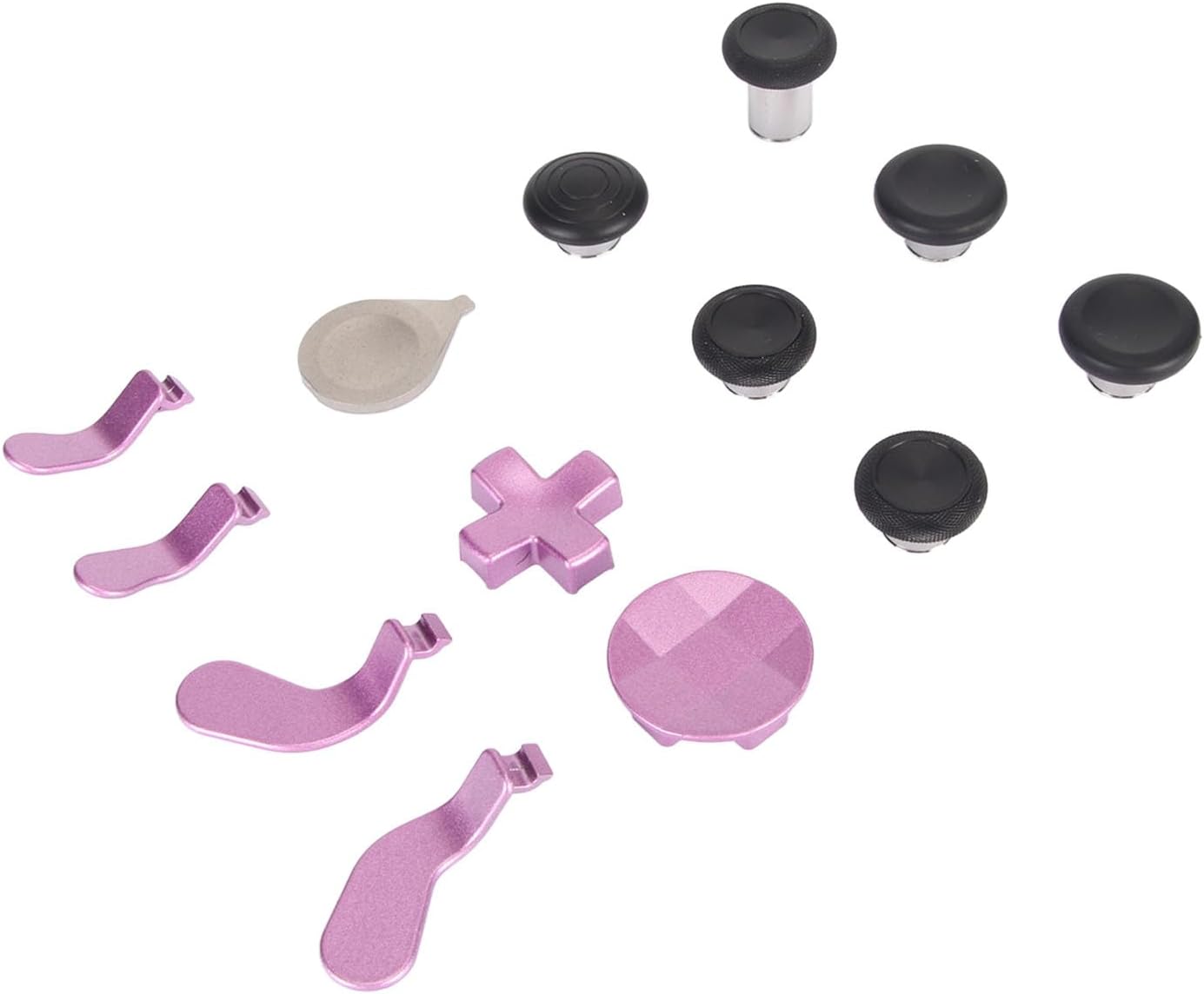 Metal Thumbsticks for Xbox One Elite Series 2 Controller, 13 in 1 Replacement Magnetic Thumbsticks Buttons Kit, Wireless Controller Paddles Accessories (P Urple)
