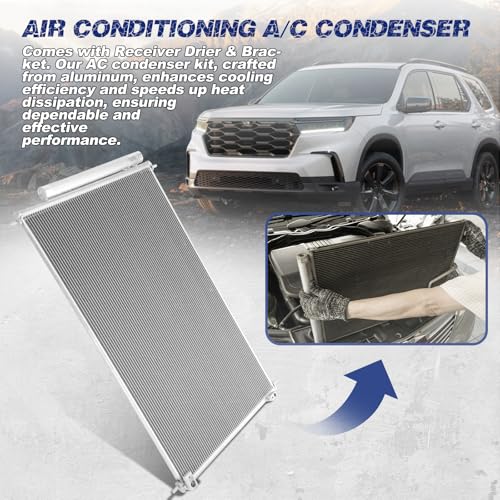 Image of Air Conditioning A /C Condenser Compatible with Honda Pilot 2009-2015# 3771, HO3030152, 940641, 80110SZAA01