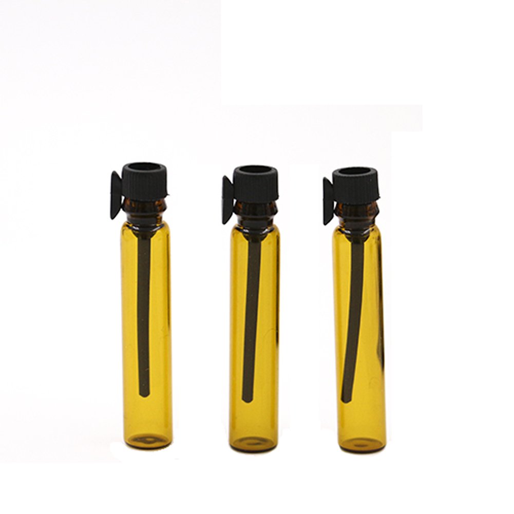 Mini flacon parfum rechargeable en verre ambré 2ml pour voyage et échantillon | Lot de 20