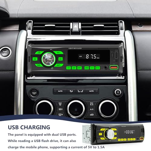 Autoradio Bluetooth 1 Din, Auto Radio Bluetooth mit Freisprecheinrichtung, FM Autoradio mit 2X USB, AUX, SD Karte, MP3-Player, iOS/Android Unterstützung