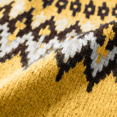 Sweaters for Women Mock Neck Fair Isle Knit Pullover Relaxed Fit Fall Tops - image 7