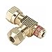 Parker Hannifin VS271NTA-6-4 Brass Air Brake-NTA Male Run Tee Fitting, 3/8" Compression Tube x 1/4" Male Thread