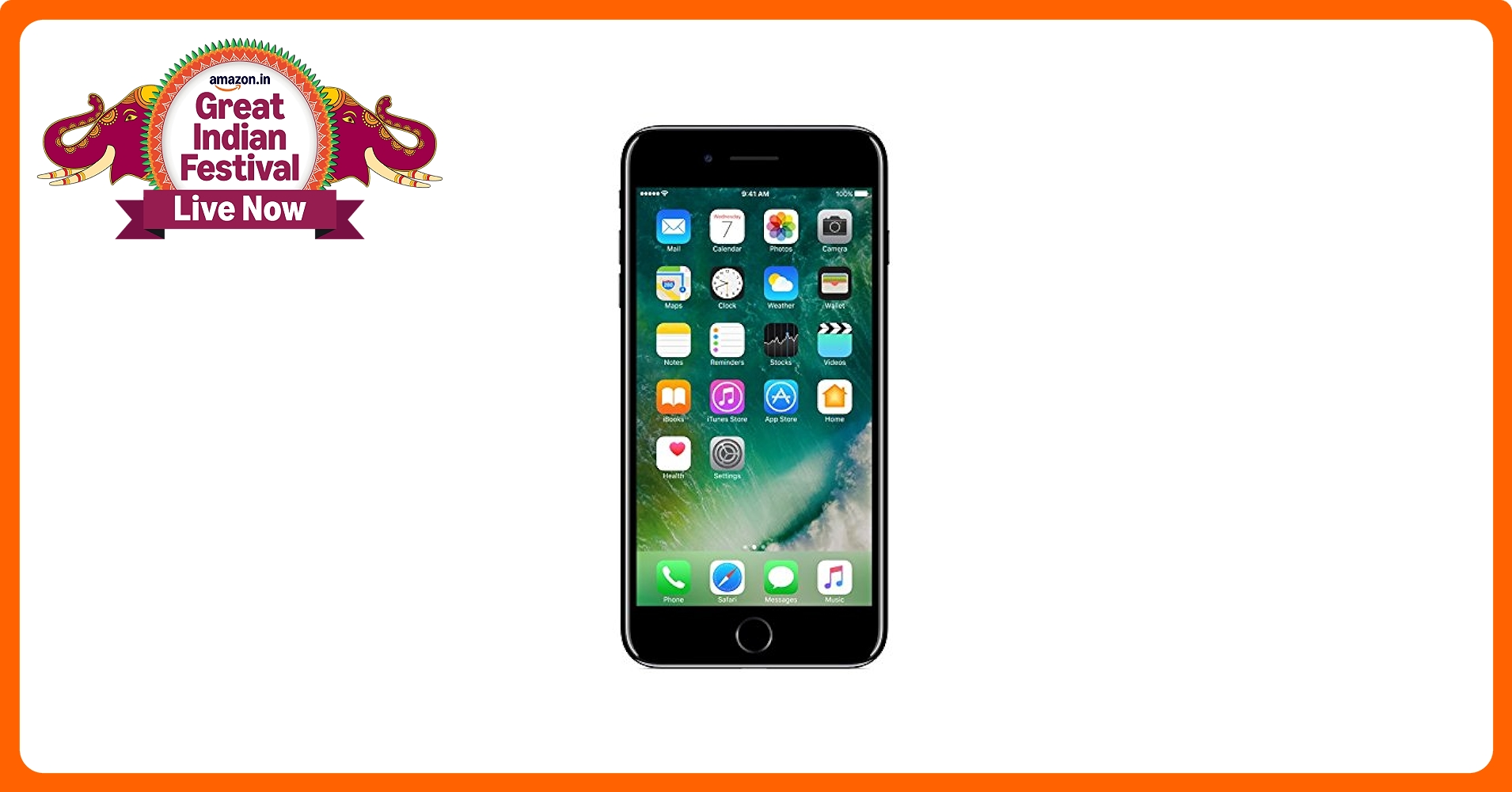 Apple iPhone 7 Plus (Jet Black, 128GB) - with Airtel