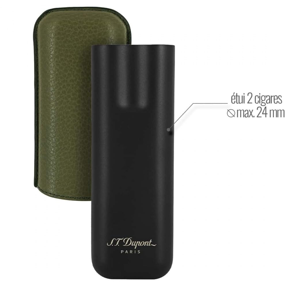 s.t. dupont cigarette case Triple Mat Cigar  EGM Cigars Duponts hallmark attention to detail and craftsmanship Cigar Case for 2 by