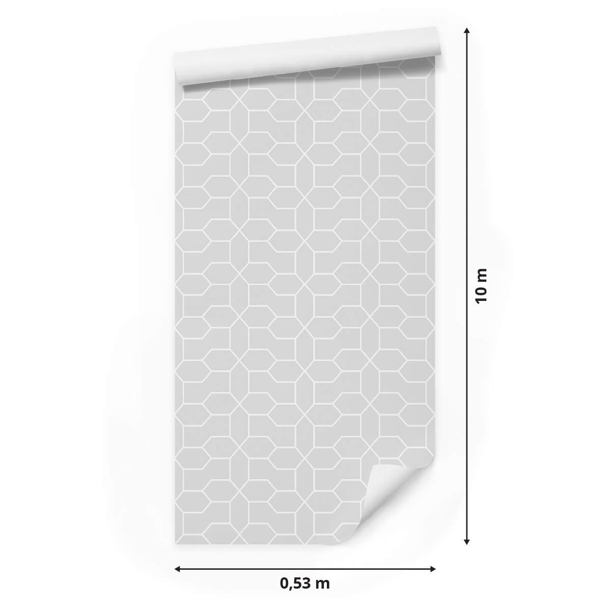Papel pintado geométrico 1000 x 53 cm, papel pintado para pared, decoración abstracta, para salón, dormitorio, ilusión óptica, cuadro moderno