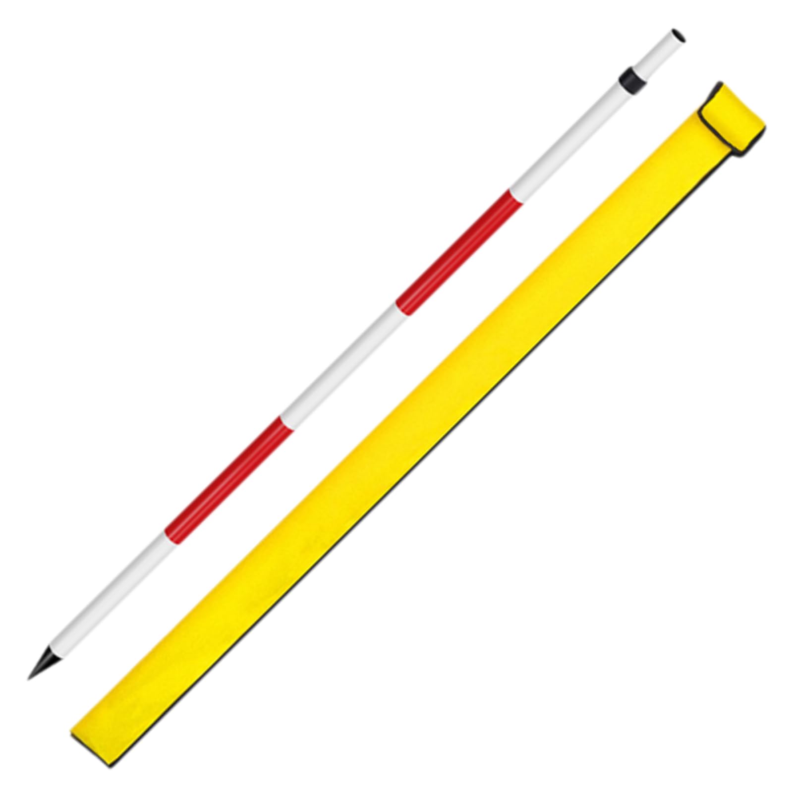 MRVAKDYDI Aluminum Survey Rod, Detachable Aluminum Telescopic Survey Rod Red White 2m 3m 5m(2m (drawer type))