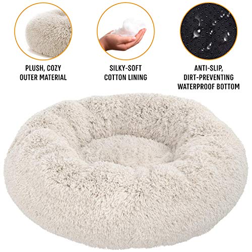 Active Pets Plush Calming Dog Bed, Donut Dog Bed for Small Dogs, Medium & Large, Anti Anxiety Dog Bed, Soft Fuzzy… - Image 6