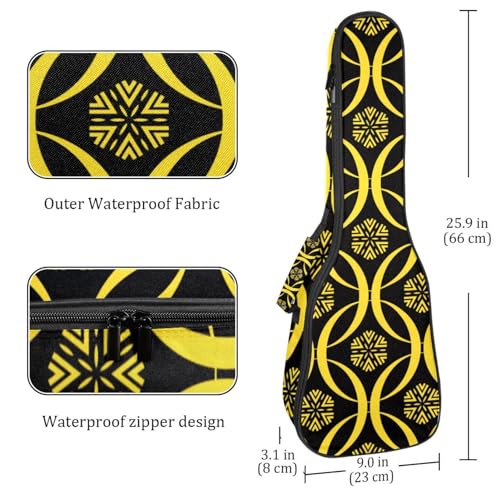 JRHEJTHH Housse durable pour ukulélé étanche avec épaules réglables pour ukulélé de 53,3 cm, 58,4 cm, rembourrage épais de style bohème – Noir, Multicolore., 25.9x9x3.1in/66x23x8cm, Moderne - Les Beatles, Paul McCartney, John Lennon, RIngo Starr, George Harrison JRHEJTHH Housse durable pour ukulélé étanche avec épaules réglables pour ukulélé de 53,3 cm, 58,4 cm, rembourrage épais de style bohème – Noir, Multicolore., 25.9x9x3.1in/66x23x8cm, Moderne – Image 5
