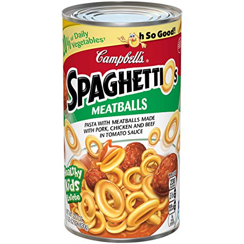 Amazon Com Campbell S Spaghettios Pasta With Meatballs 22 2 Ounce Can Grocery Gourmet Food