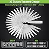 Spurtar Feeler Gauges 0.03-1.00mm/0.001-0.04" 32 Blades Tapered Feeler Gauge Metric and Imperial, Dual Marked Metric and SAE for Measuring Gap Thickness or Width for Spark Plug, Valve, Piston, Guitar #1